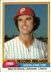 1981 Topps Baseball Cards      202     Steve Carlton RB